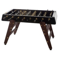 TAVOLO DA FOOSBALL NERO, placcato oro e in legno RS3 WOOD GOLD di RS-Barcelona