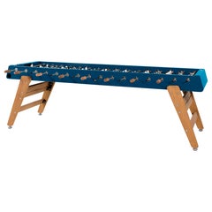 Outdoor BLUE & Wood FOOSBALL TABLE RS3 Max by RS Barcelona for up to 8 players