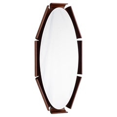 I+I. Specchio Up & Up in legno di palissandro del Mid Century Bergamo