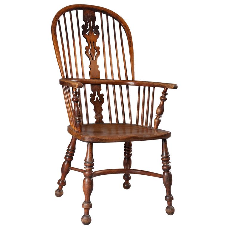 19th Century Yew Wood Windsor Chair For Sale at 1stDibs