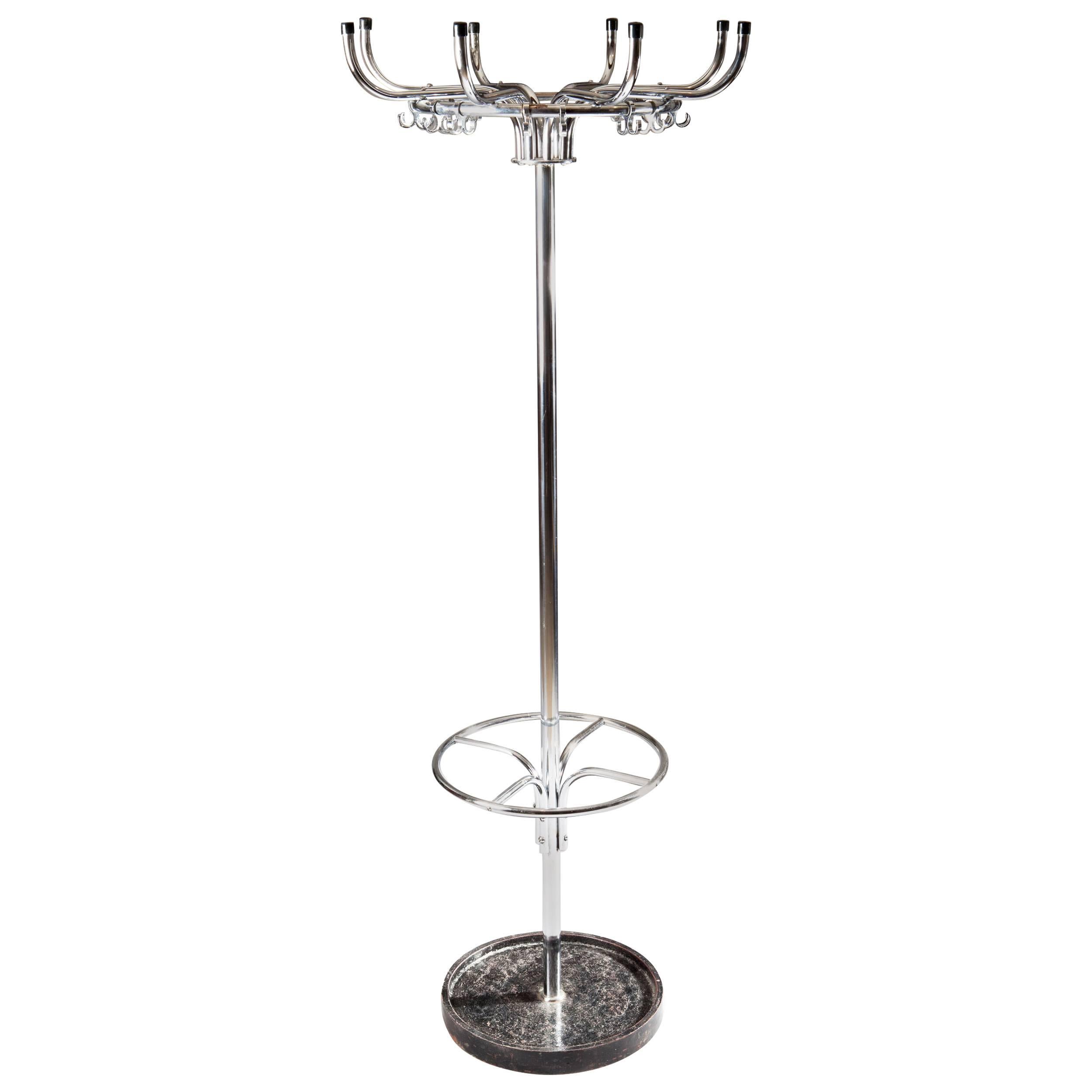 British Mid-Century Chrome Hall/Umbrella Stand