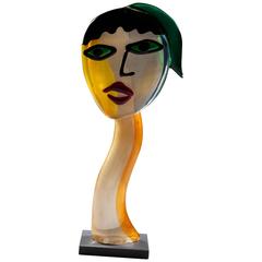 Murano Art Glass Bust after Picasso