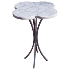 Weißer Carrara Marmor Blume Kaffee Cocktail Tisch Mini