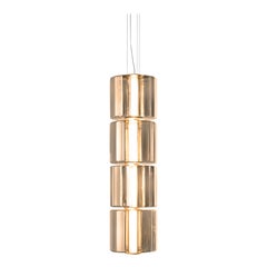 Contemporary Pendant Lamp 'Column' 300 - 4, Vertical, Amber