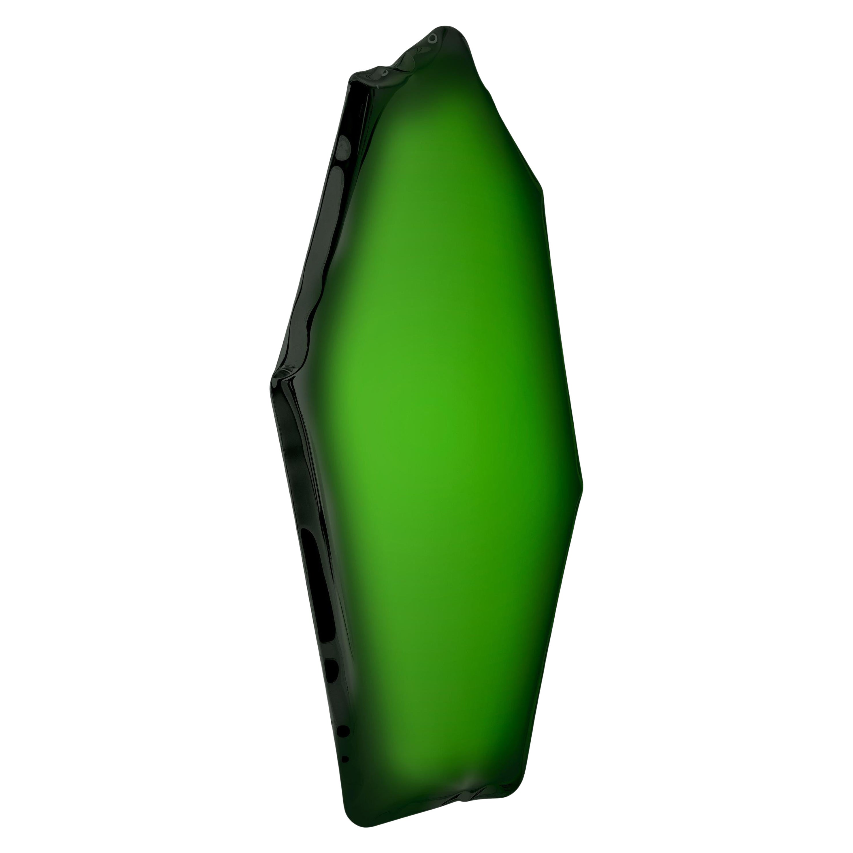 Contemporary Mirror 'Tafla C4', Jade Green, by Zieta