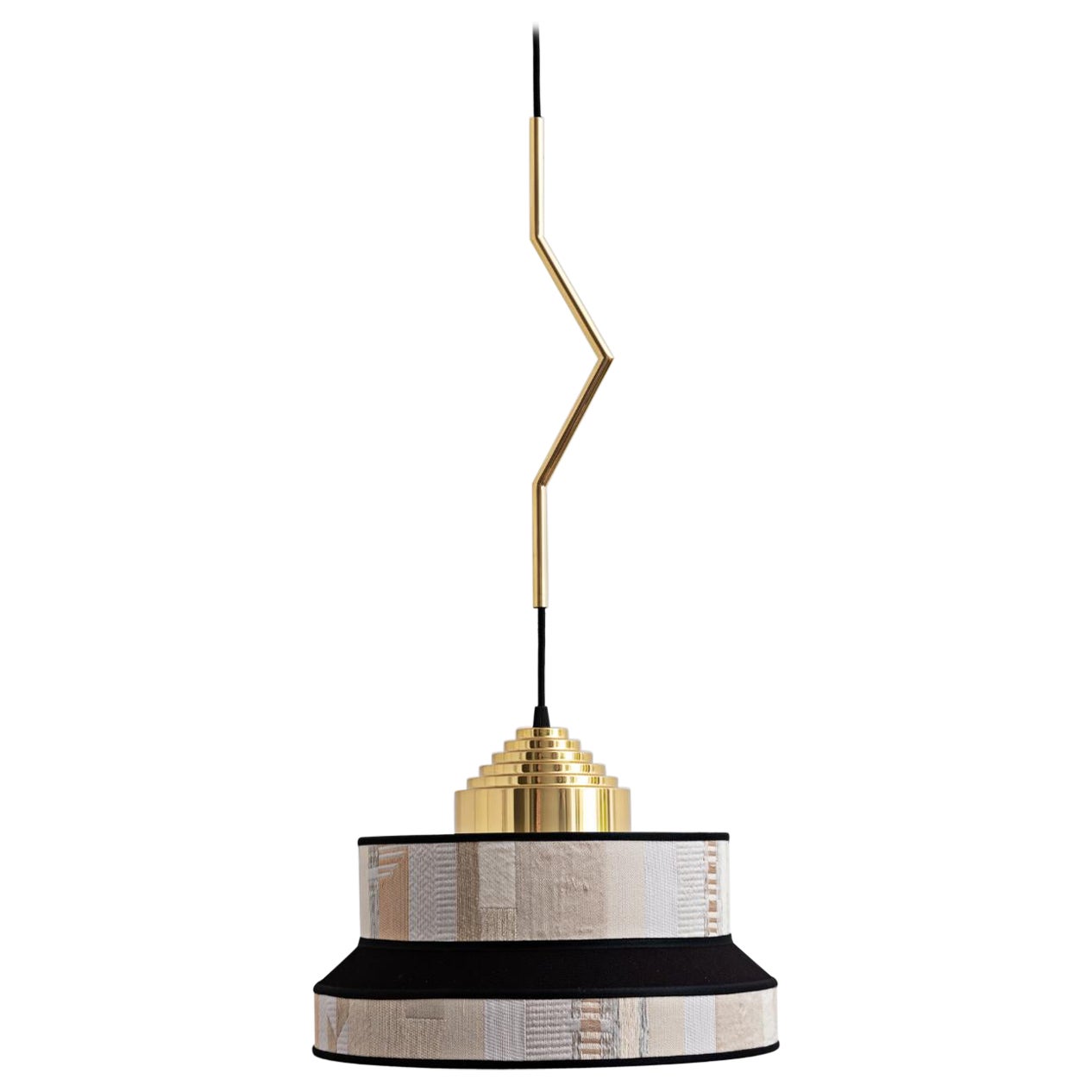 Large Jacquard Ivory Aperitivo Pendant Lamp by Servomuto