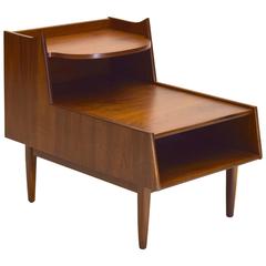 Premium Triple Tier Walnut Table for Lounge Use by Kipp Stewart for Drexel