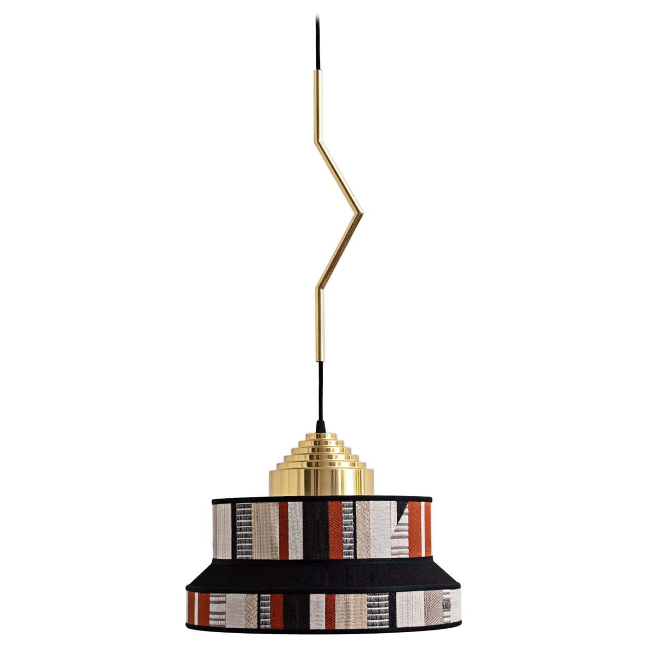 Large Jacquard Rust Aperitivo Pendant Lamp by Servomuto