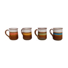 Japanese Stoneware Mugs - Set of 4