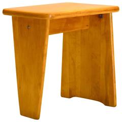 Modest Maple Stool in the Style of Isamu Noguchi and Gilbert Rohde