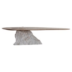 Contemporary Oak Wood with marble Pico Rosa table