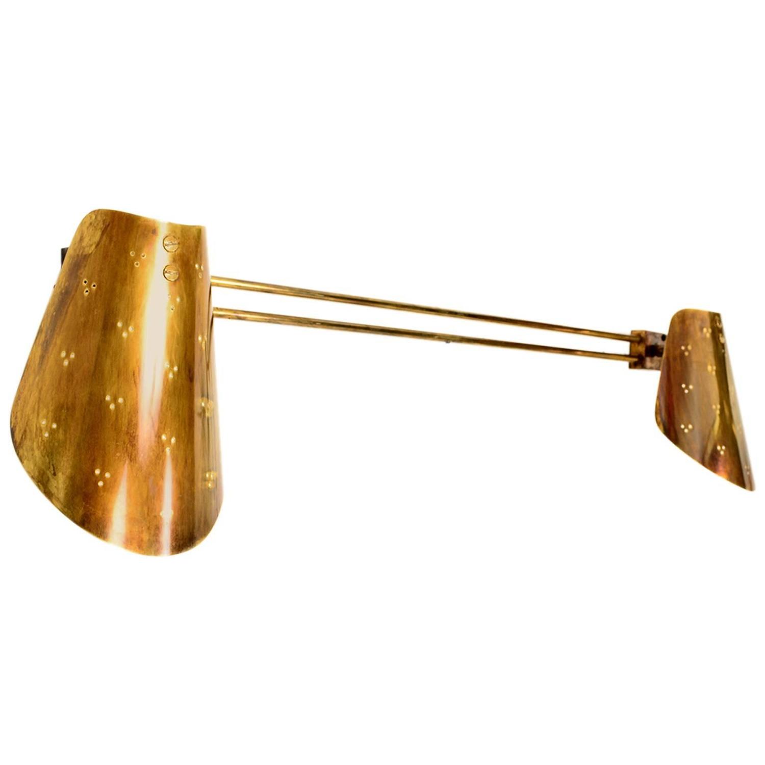 Brass Wall Double Sconce at 1stdibs