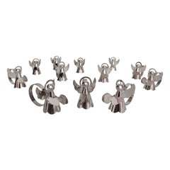 1980’s Silver Plated Angel Napkin Rings - Set of 12