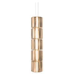 Contemporary Pendant Lamp 'Column' 300 - 5, Vertical, Amber