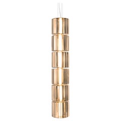 Contemporary Pendant Lamp 'Column' 300 - 6, Vertical, Amber