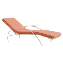 Wavy metal chaise longue, anonymous French production, 1980