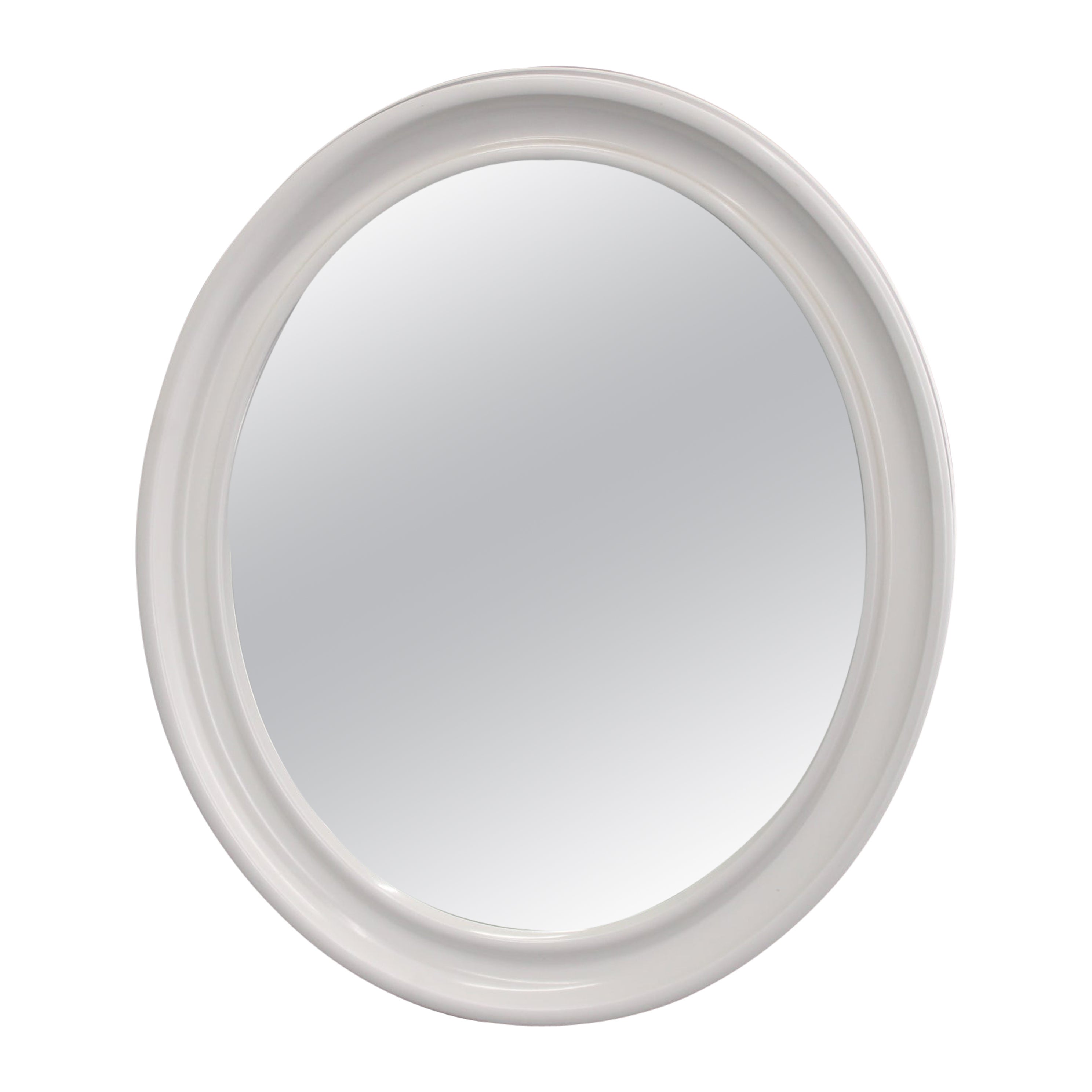 1970s Italian Plastic Oval Mirror