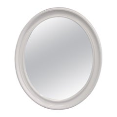 Vintage 1970s Italian Plastic Oval Mirror