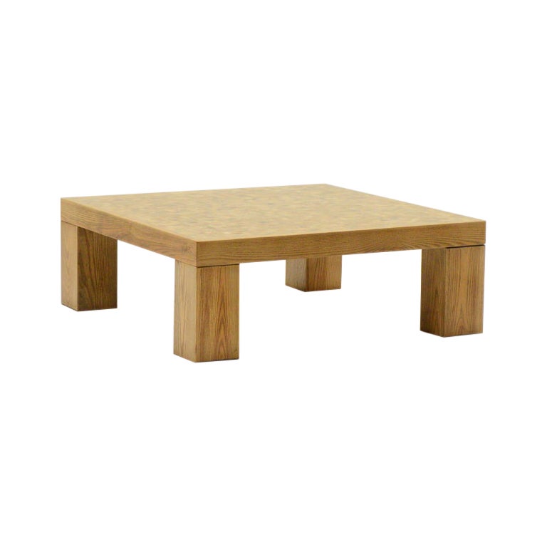 Eichenmosaik Couchtisch von Middelboe & Lindum für Tranekaer, 1970er Jahre Dänemark.