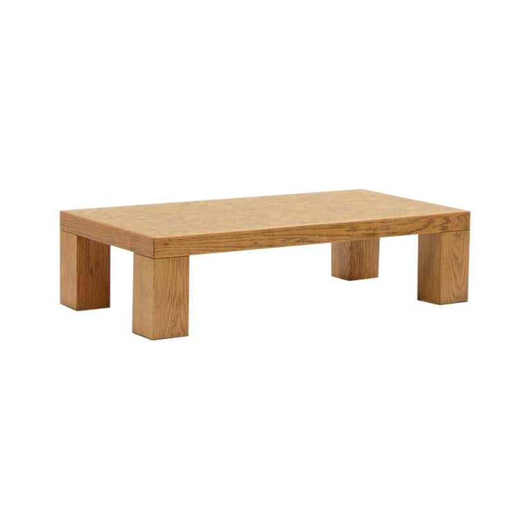 Eichenmosaik Couchtisch von Middelboe & Lindum für Tranekaer, 1970er Jahre Dänemark.