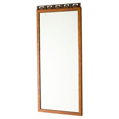 Midcentury Modern Wooden Wall Mirror, Sweden, 1930s