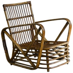 Paul Frankl bent bamboo armchair, 1940s