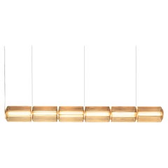 Contemporary Pendant Lamp 'Column' 175-6, Horizontal, Amber