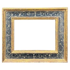 Italian Florentine Gold Black Gilded Wood Art Frame