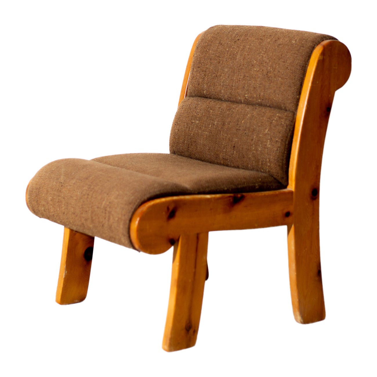 Sedia bohémien in legno di pino, vintage, proveniente dalla Svizzera