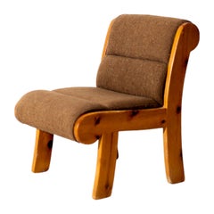 Vintage, bohemian pine chair from Switzerland