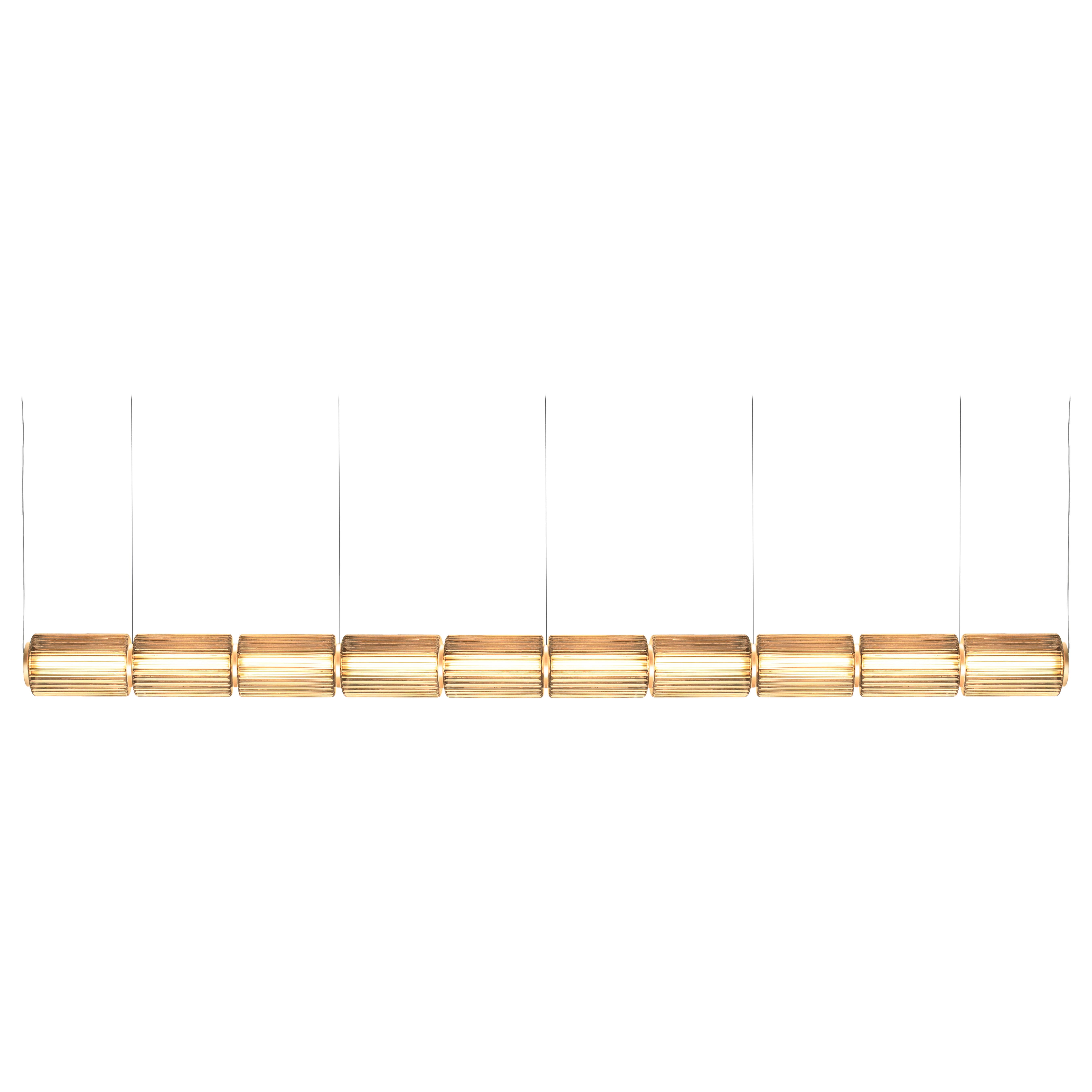 Contemporary Pendant Lamp 'Column' 175-10, Horizontal, Amber