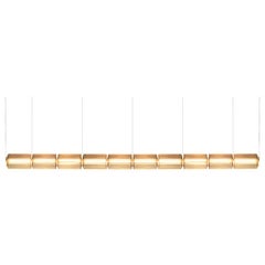 Contemporary Pendant Lamp 'Column' 175-10, Horizontal, Amber
