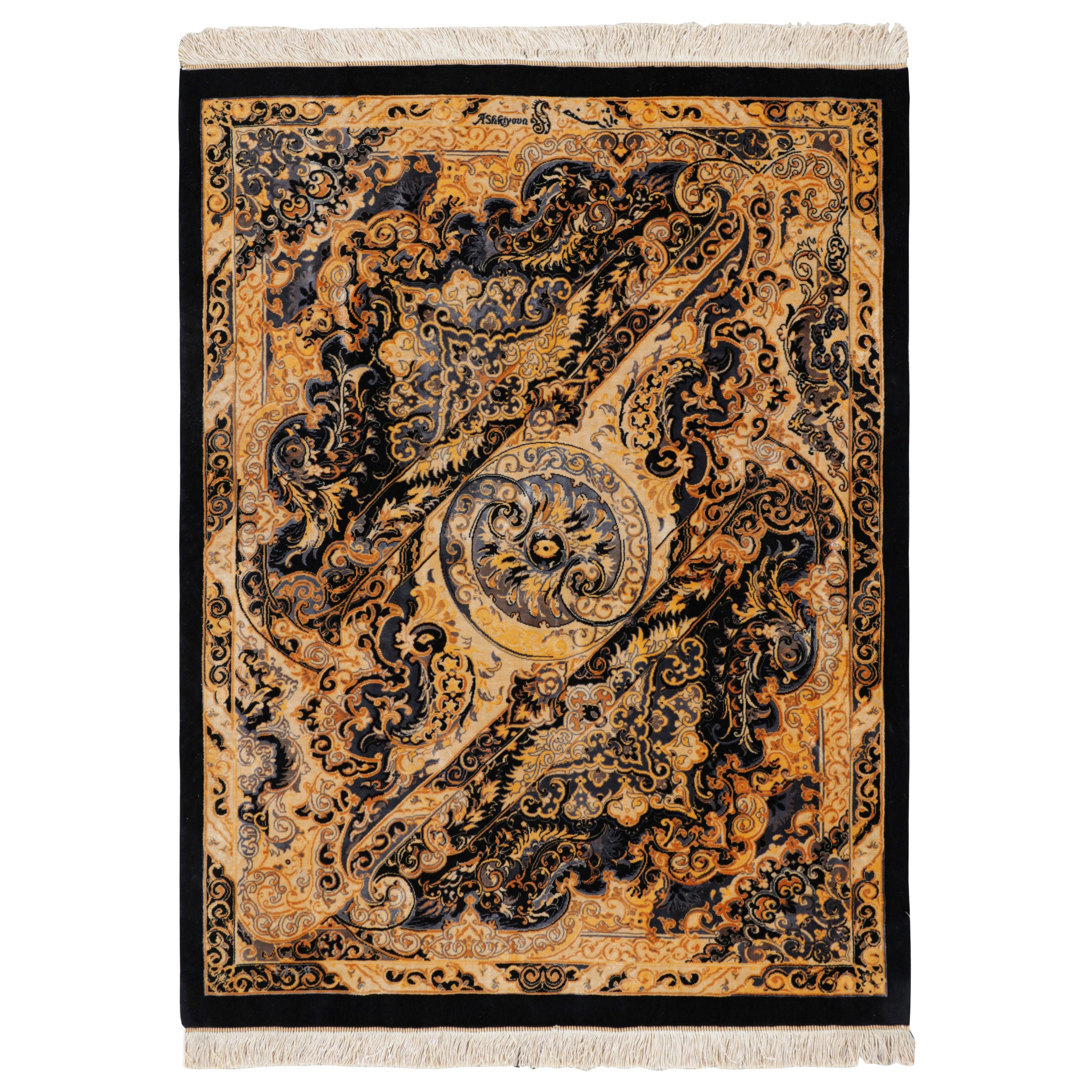 Rug & Kilim’s Modern Classics Rug With Polychromatic Medallion “Lovebird”
