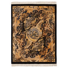 Rug & Kilim’s Modern Classics Rug With Polychromatic Medallion “Lovebird”
