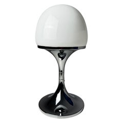 70er Jahre Chrom und Opalin Tischlampe - Space Age Design