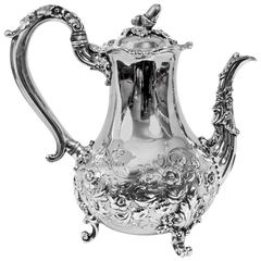 Pot à café antique Paul Storr en argent sterling:: 1833