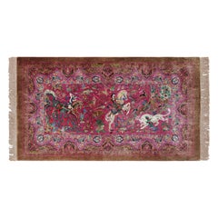 Rug & Kilim’s Modern Classics Pictorial Rug in Red, Brown, Pink Tones