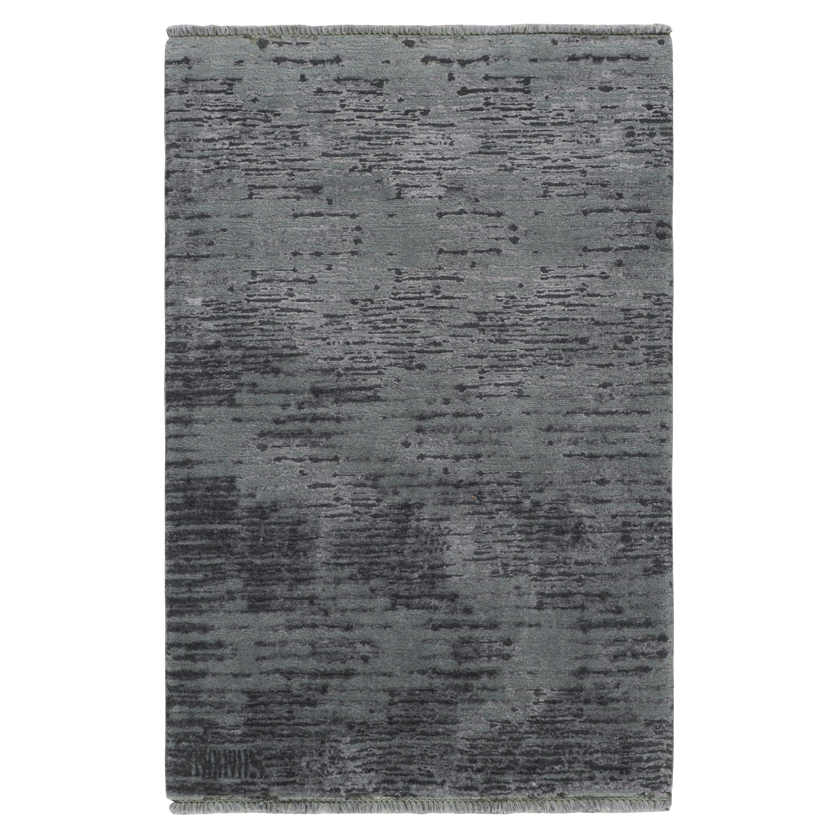 Rug & Kilim’s Modern Abstract Rug in Black and Gray