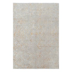 Rug & Kilim's Contemporary Rug In Gray And Orange Abstract Patterns Naroon (tapis contemporain à motifs abstraits gris et orange)