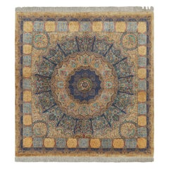 Rug & Kilim’s Modern Classics Square Rug In Polychrome Floral Medallion “Liliom”