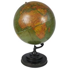 Art Deco Antique World Globe, Richard E. Byrd Globe-Barowe Inc