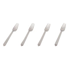 Georg Jensen Pyramid. Four lunch forks in sterling silver. 1933-1944.