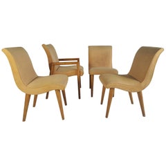 Ensemble de quatre chaises à manger Russel Wright pour Conant Ball:: moderniste