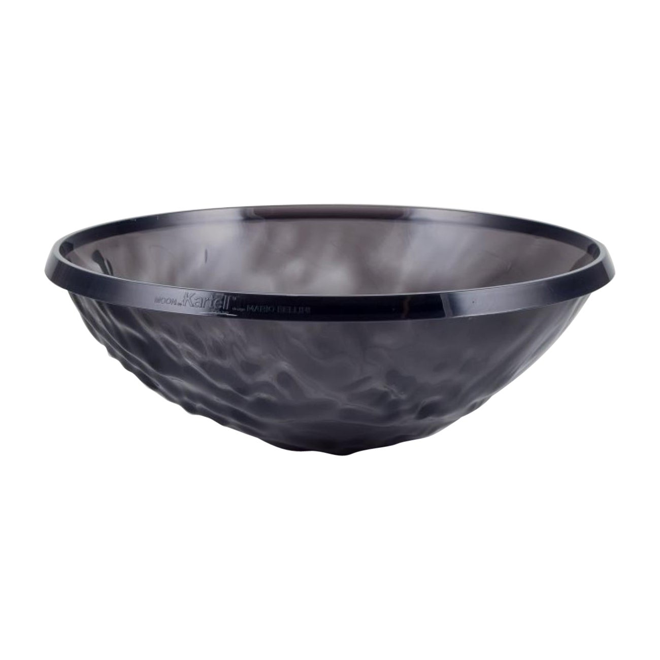 Mario Bellini for Kartell, Italy. Large "Moon" bowl in smoke-colored plastic