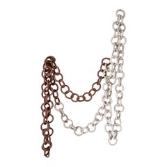 Ceramic Link Chain Sculpture and Wall Hanging