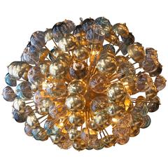 Large Very Unusual 1970s Murano Sputnik Chandelier