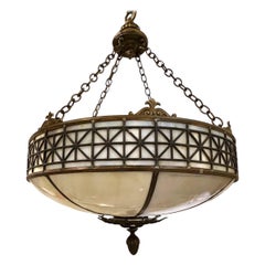 1900 Caldwell, lampadario con vetro al piombo