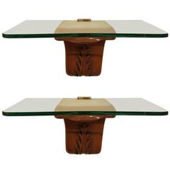 Pair of Borsani Wall-Mounted Console Tables