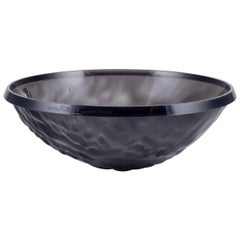 Mario Bellini for Kartell, Italy. Large "Moon" bowl in smoke-colored plastic