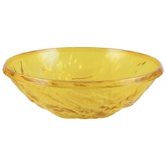 Mario Bellini for Kartell, Italy. Large "Moon" bowl in yellow plastic.